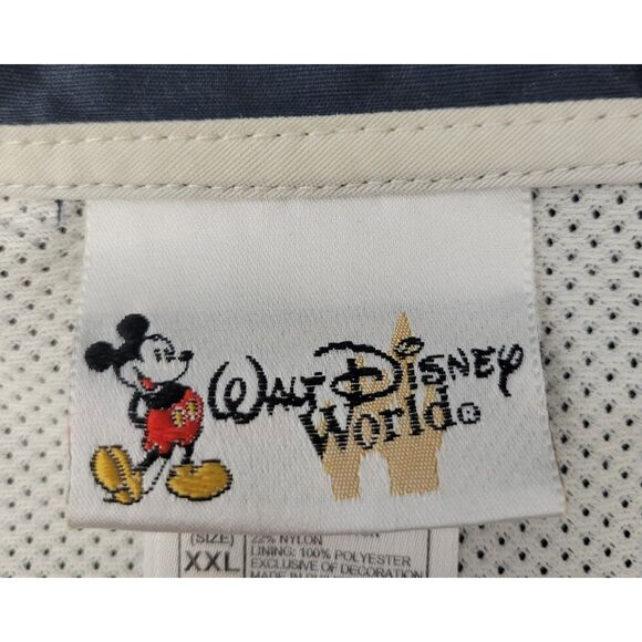 Vintage Walt Disney World Blue Authentic Mickey Windbreaker w/Hood Mens XXL - Picture 11 of 16